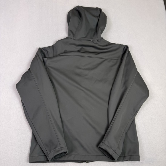 Orvis Men's Medium Gray Softshell Hooded Full Zip Jacket Coat - Picture 7 of 7